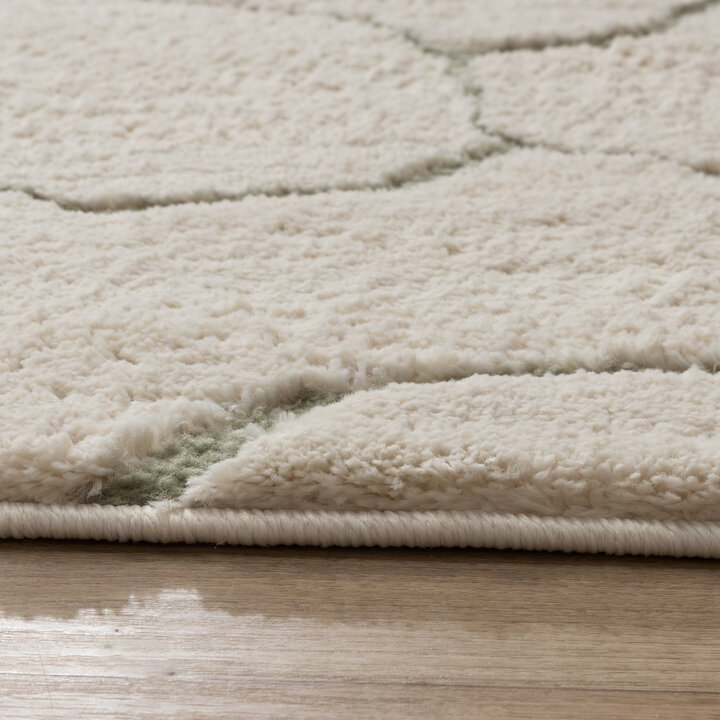 Teppich Wohnzimmer - Yune Stone Creme Grün - 5