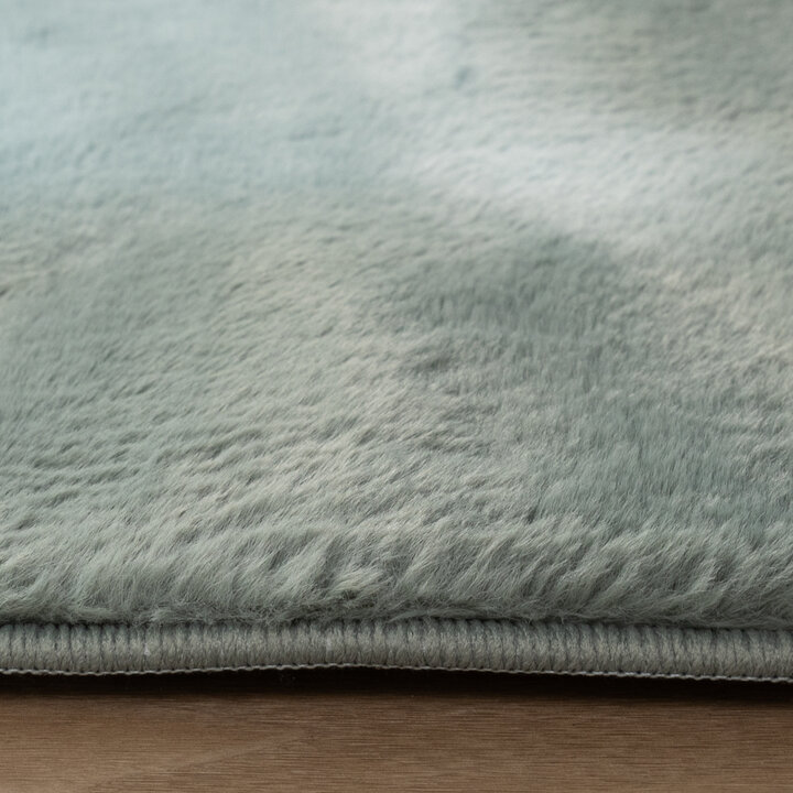 Flauschiger Teppich Rund - Cozy Grün - 5