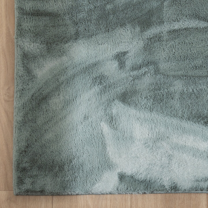 Flauschiger Teppich - Cozy Grün - 5