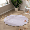 Teppich Kinderzimmer Rund - Cloudy Dots Lila - thumbnail
