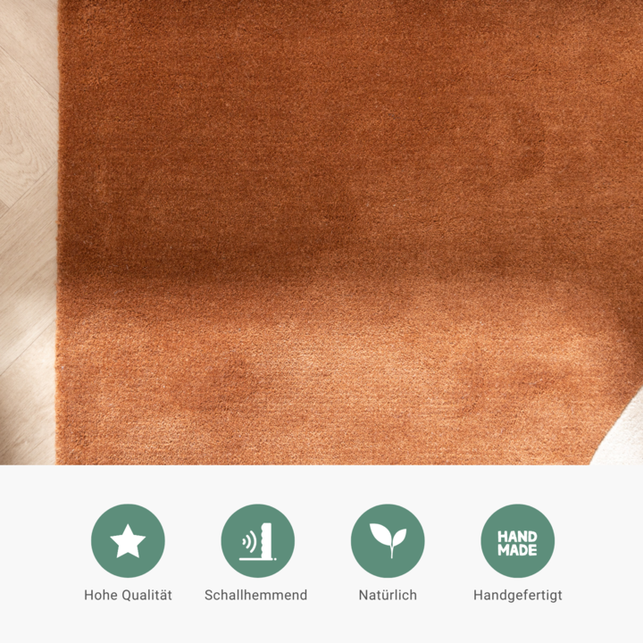 Wollteppich Abstrakt - Clarice Terrakotta - 5