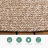 In- & Outdoor Jute Teppich Rund - Bali Braun  - thumbnail 6