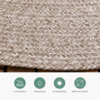 In- & Outdoor Jute Teppich Rund - Bali Beige - thumbnail 6