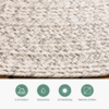 In- & Outdoor Jute Teppich Rund - Bali Weiß - thumbnail 6