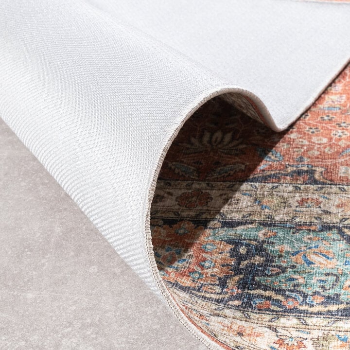 In- & Outdoor Teppich Vintage - Kairo Medaillon Terra Dunkelblau - 7