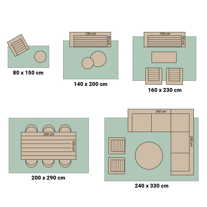 In- & Outdoor Teppich - Yerzy Blau Meliert - 5
