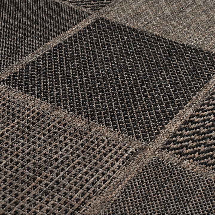 In- & Outdoor Teppich - Swash Tiles 400 Braun Grau - 2