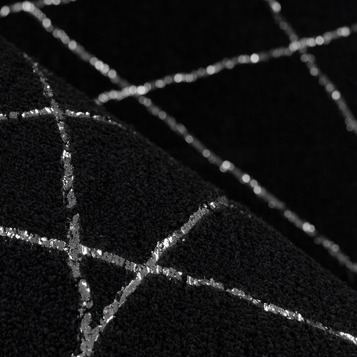 Geometrischer Teppich - Botticino 125 Schwarz Silber - 3