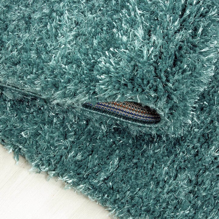 Hochflor Teppich Rund - Blushy Türkis - 2