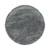 Hochflor Teppich Rund - Fuzzy Grau - thumbnail
