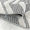 Teppich Skandinavisch Rund - Pitea Panel Grau Creme - thumbnail 2