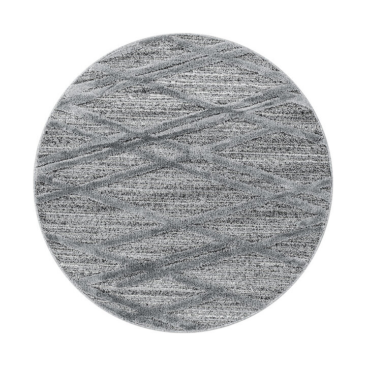 Teppich Skandinavisch Rund - Pitea Double Grau