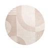 Skandinavischer Teppich Rund - Aurora Shapes Beige - thumbnail 1