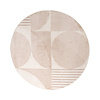 Skandinavischer Teppich Rund - Aurora Circles Beige - thumbnail 1