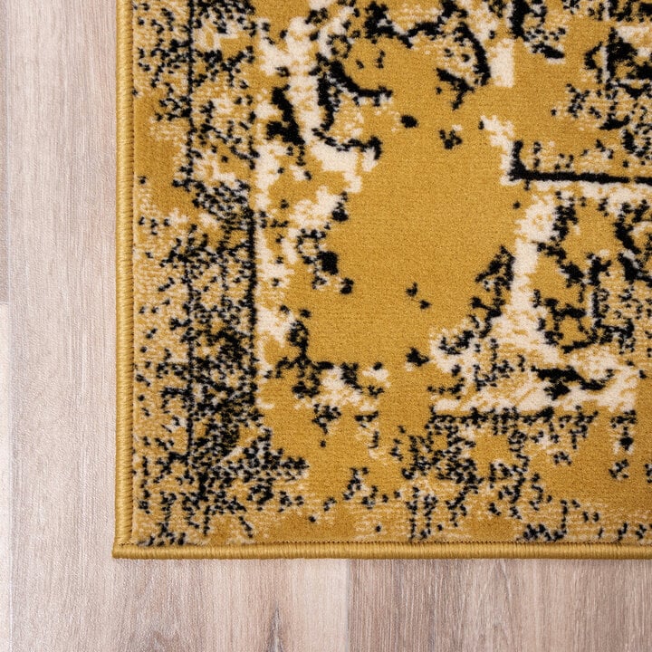 Teppich Vintage - Wonder Gelb Schwarz - 5