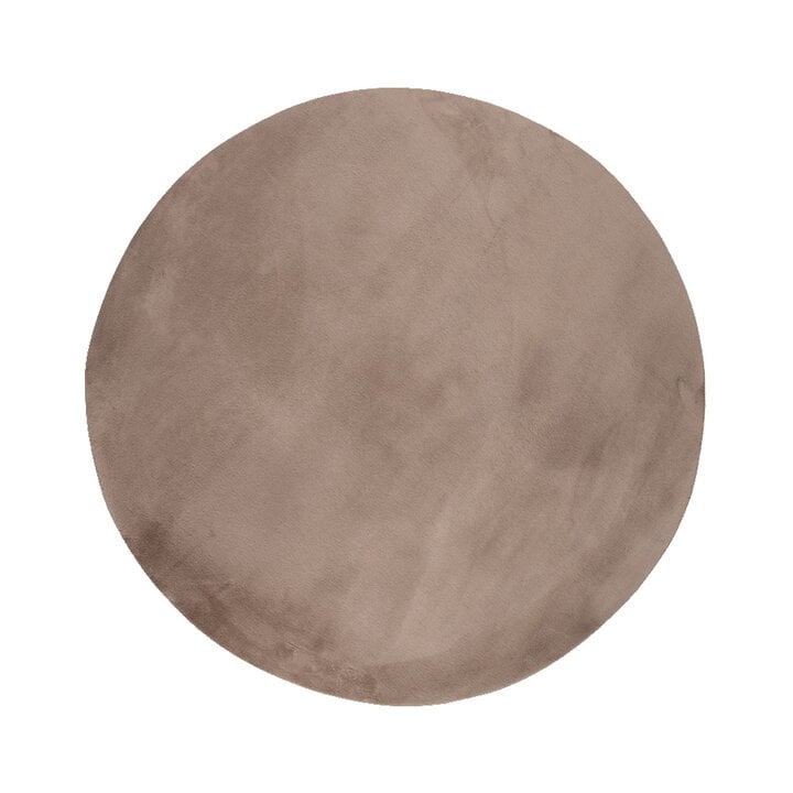 Flauschiger Teppich Rund - Cozy Taupe - 1