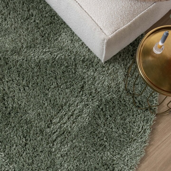 Shaggy Teppich Rund - Blaze Grün - 3