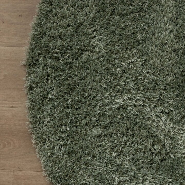 Shaggy Teppich Rund - Blaze Grün - 5