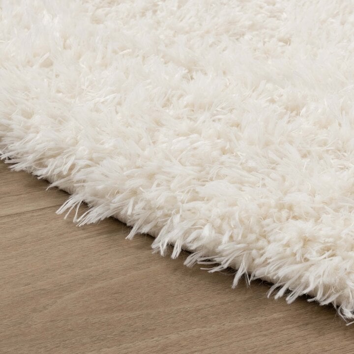 Shaggy Teppich Oval - Blaze Weiß - 6