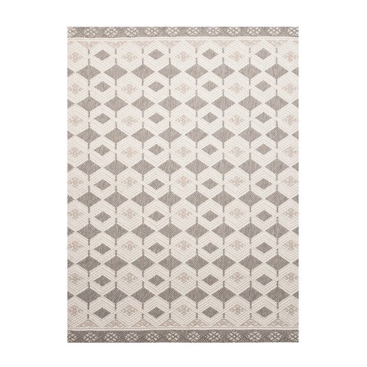 Nachhaltiger Teppich - Lorre Blocks Creme Anthrazit  - 1