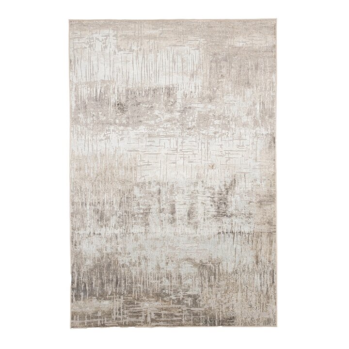 Teppich Modern - Hendrix Grunge Creme Grau - 1