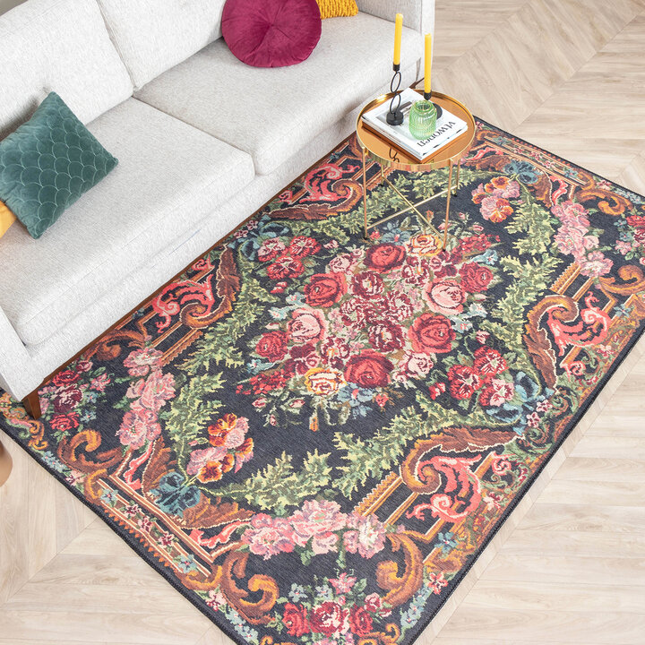 Blumen Teppich - Estate Rosen Kelim Gold - 3