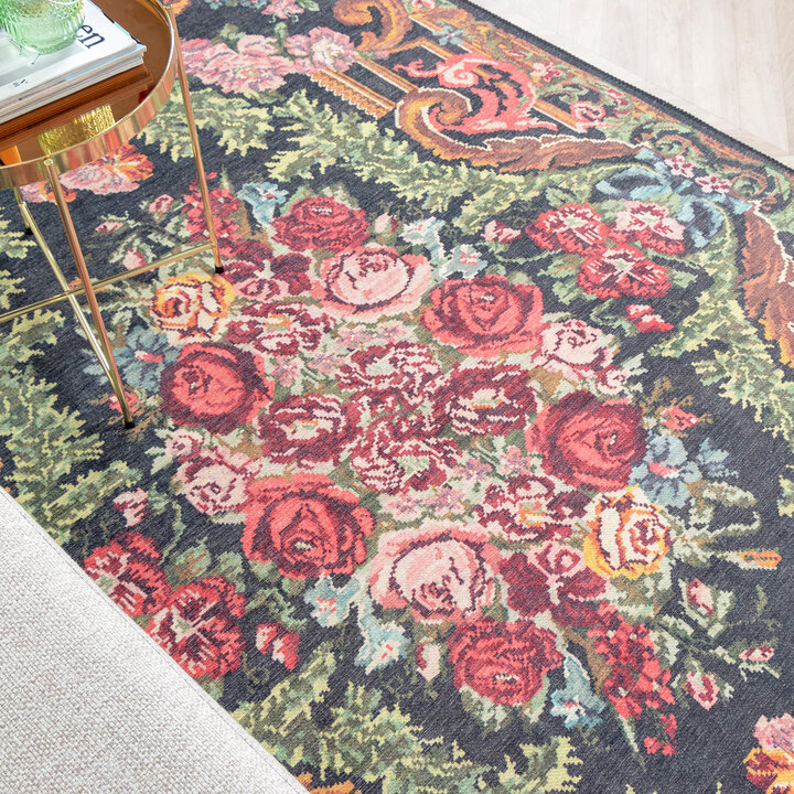 Blumen Teppich - Estate Rosen Kelim Gold - 6