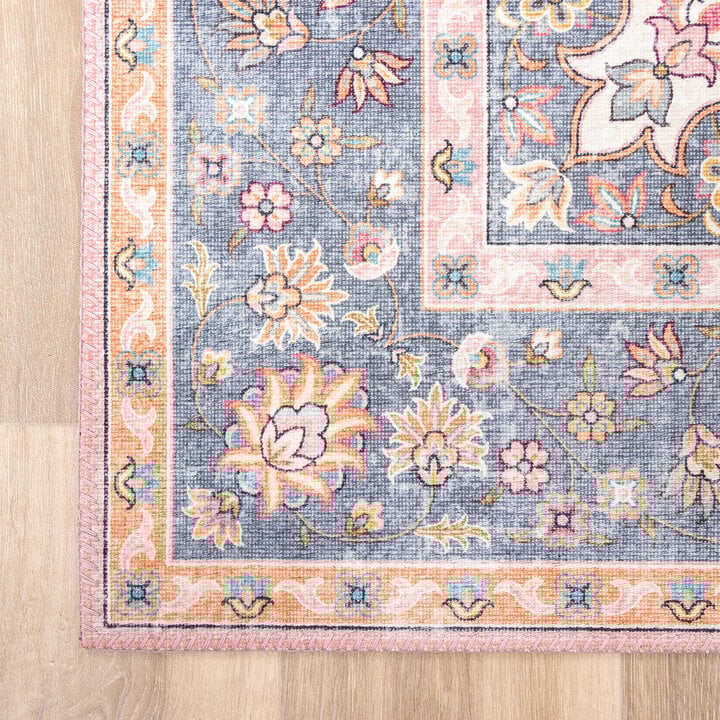 Teppich Vintage - Lily Medaillon Rosa - 7