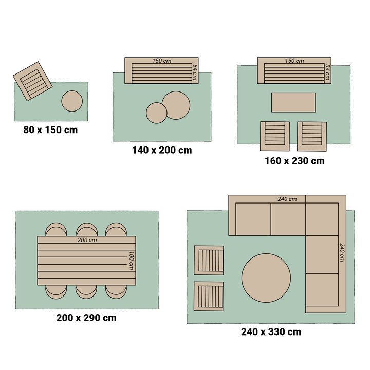 In- & Outdoor Teppich - Summer Swirl Grau - 8