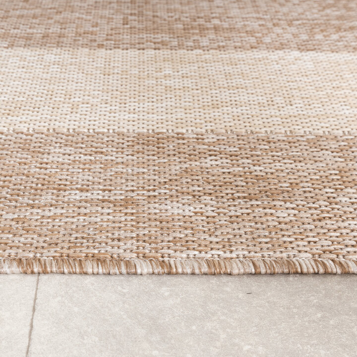 In- & Outdoor Teppich - Sierra Border Beige Creme - 6