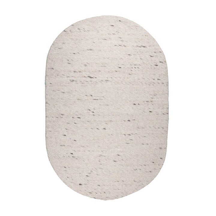 Wollteppich Oval - Feline Weiß Meliert - 1