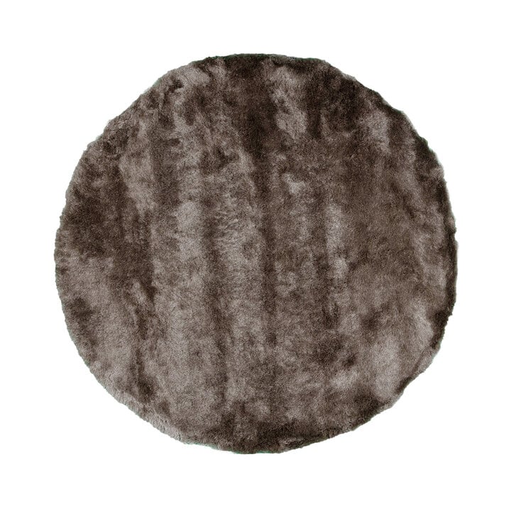 Hochflor Teppich Rund - Glorious Silber Grau - 1