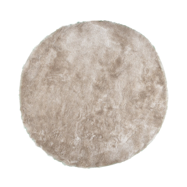 Hochflor Teppich Rund - Glorious Champagner Creme - 1