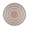 In- & Outdoor Teppich Rund - Sierra Frame Beige Creme - thumbnail 1