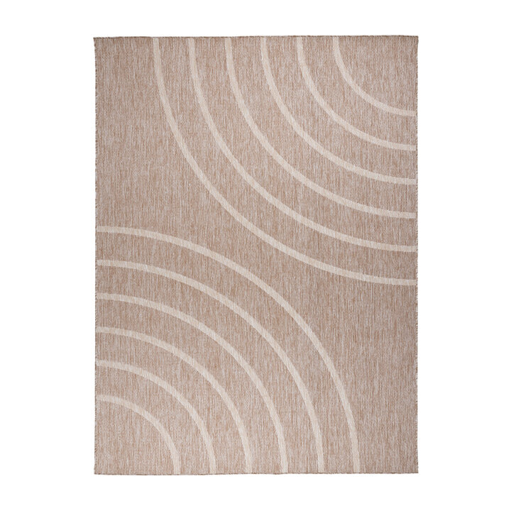 In- & Outdoor Teppich - Sierra Curves Beige Creme - 1