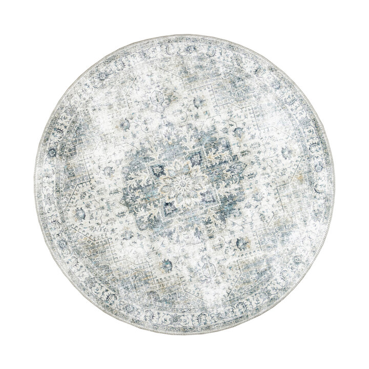 Teppich Vintage Rund - Lago Grau - 1