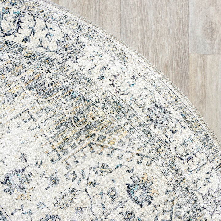 Teppich Vintage Rund - Lago Grau - 4