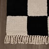 Teppich Kariert - Blox Fringe Schwarz Weiß - thumbnail 5