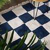 Teppich Kariert - Blox Fringe Blau Weiß - thumbnail 3