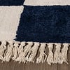 Teppich Kariert - Blox Fringe Blau Weiß - thumbnail 6