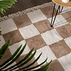 Teppich Kariert - Blox Fringe Beige Weiß - thumbnail 3
