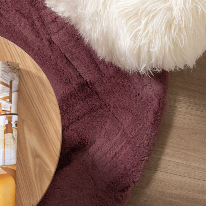 Hochflor Teppich Rund - Comfy Supreme Dunkelrosa - 3