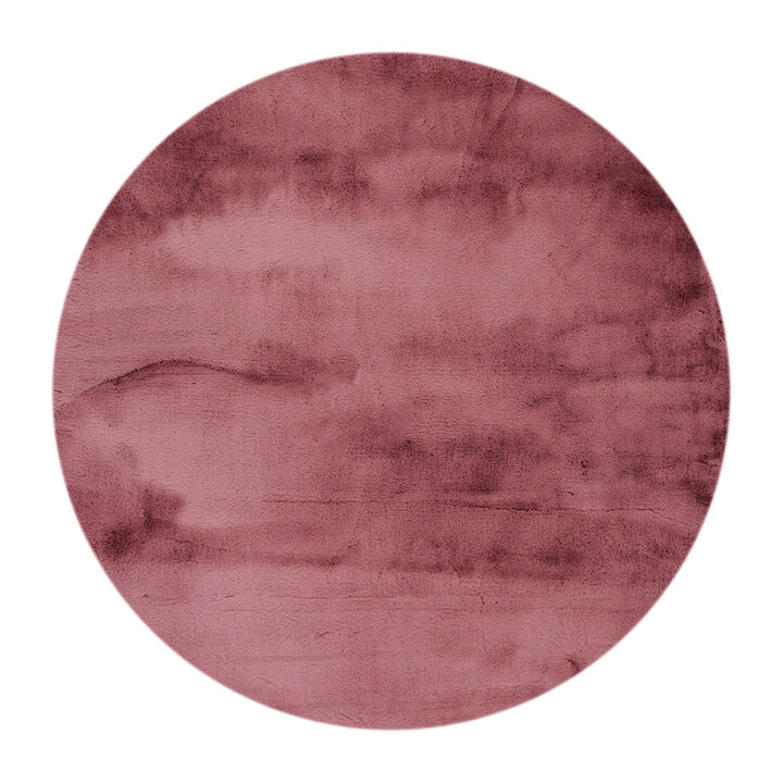 Hochflor Teppich Rund - Comfy Supreme Dunkelrosa - 1