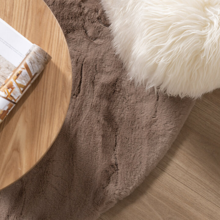 Hochflor Teppich Rund - Comfy Supreme Taupe - 3