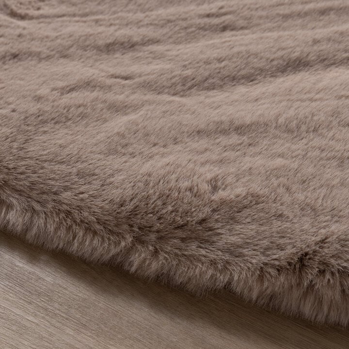 Hochflor Teppich Rund - Comfy Supreme Taupe - 6