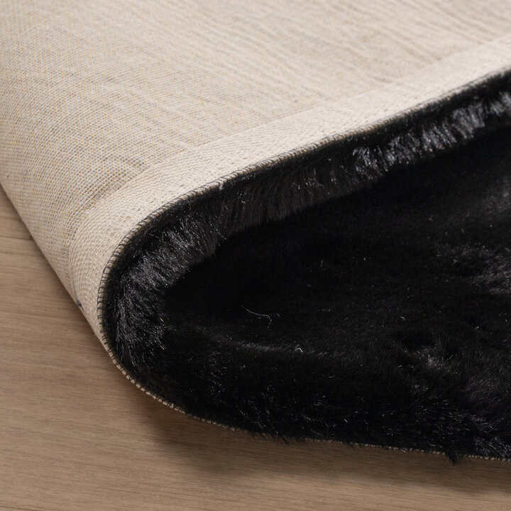 Hochflor Teppich - Comfy Supreme Schwarz - 7