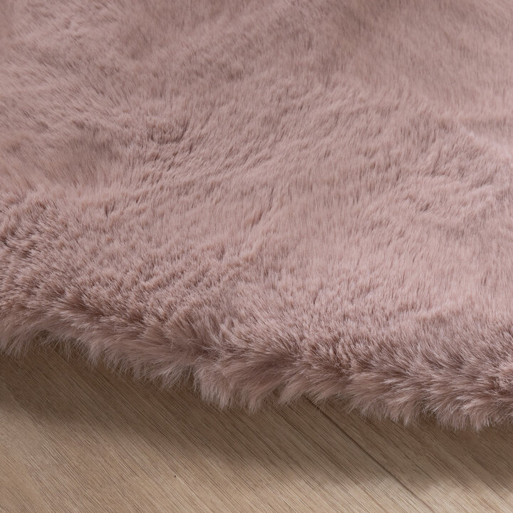 Hochflor Teppich Rund - Comfy Supreme Rosa - 6