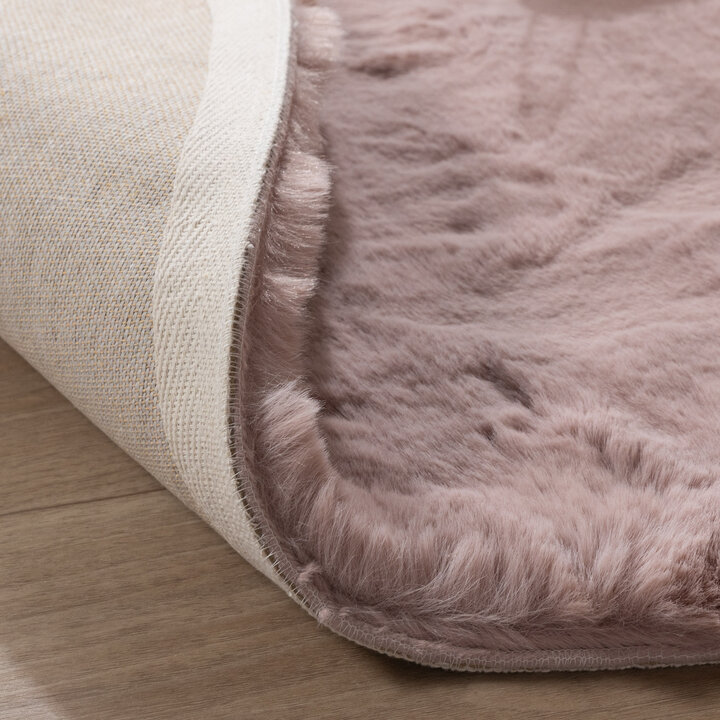 Hochflor Teppich Rund - Comfy Supreme Rosa - 7