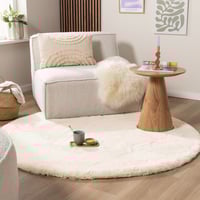 Hochflor Teppich Rund - Comfy Supreme Creme