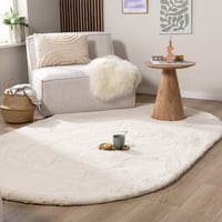 Hochflor Teppich Oval - Comfy Supreme Creme